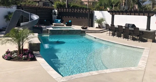 Luxury resort-style backyard pool